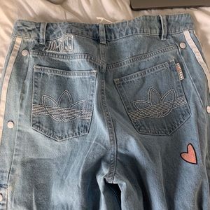 Adidas denim track pant